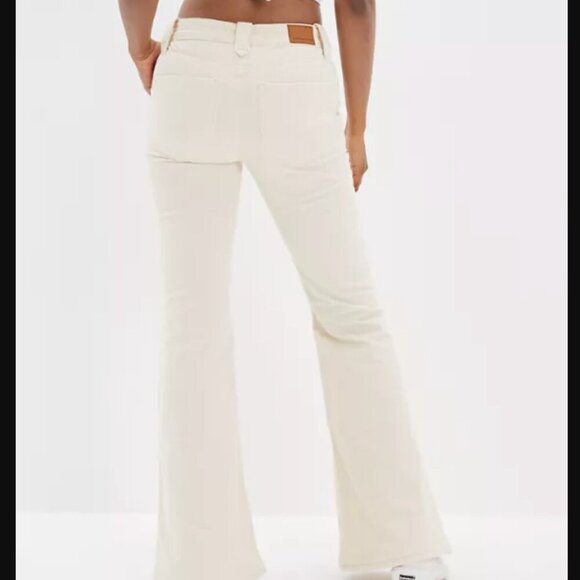 NWT AE Stretch‎ Corduroy Festival Flare High Rise Jeans Pant Plus Size 16 - Picture 2 of 7
